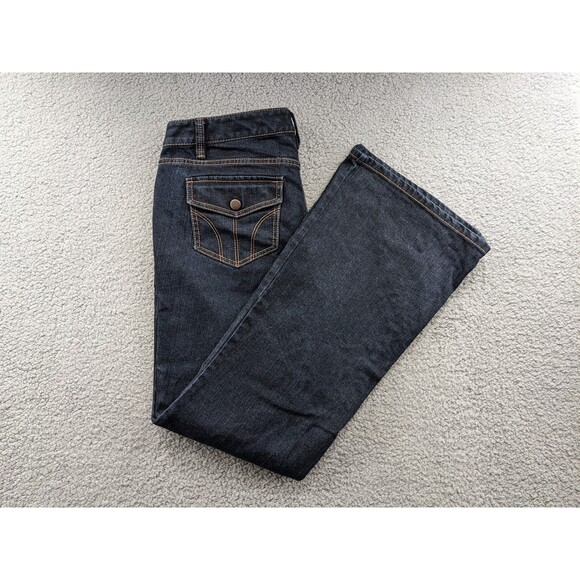 Ann Taylor LOFT Women's size 10 Dark Wash Denim Flare Jeans - Picture 1 of 14